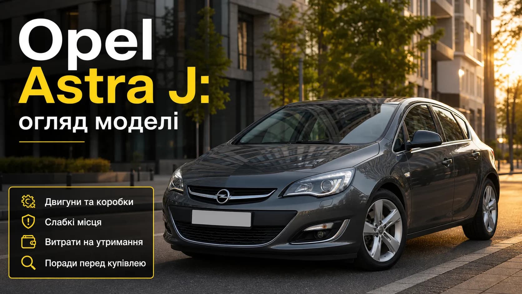 Opel Astra J: детальний огляд, двигуни, слабкі місця та поради щодо вибору