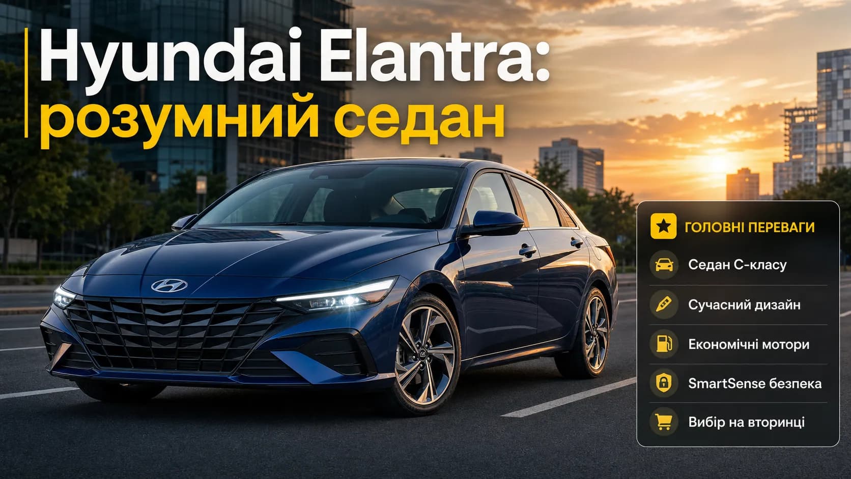 Hyundai Elantra: практичный седан с современным характером