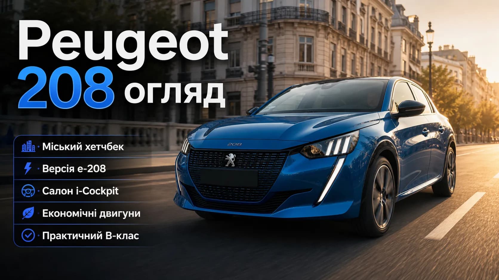 Peugeot 208: детальний огляд міського хетчбека