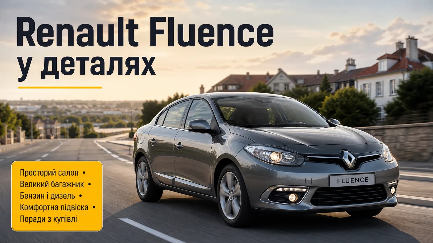 Renault Fluence: практичний седан з європейським характером