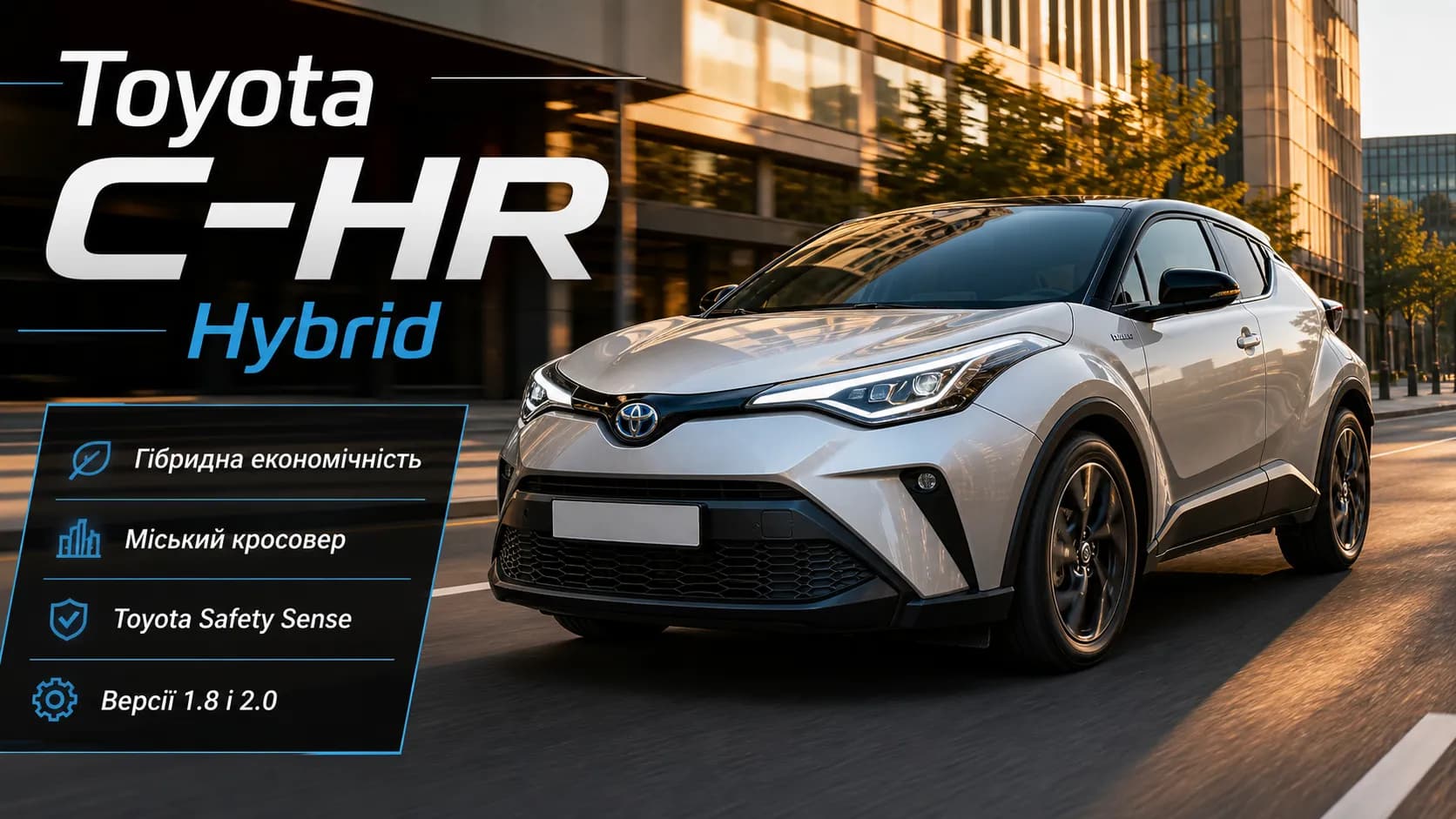 Toyota C-HR Hybrid: стильный кроссовер с рациональным гибридным подходом