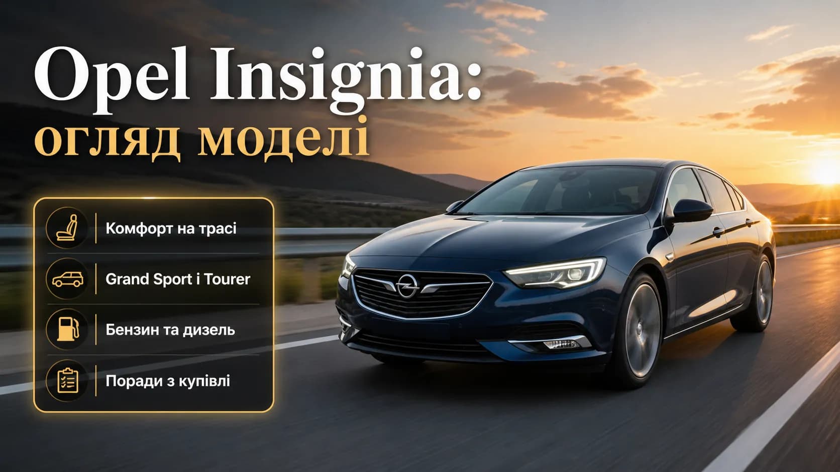 Opel Insignia: практичний огляд європейського середнього класу