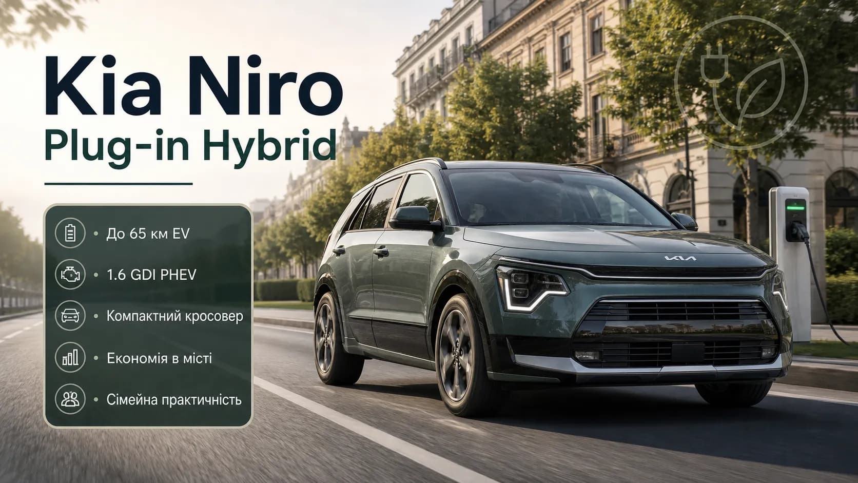 Kia Niro Plug-in Hybrid: практичный кроссовер с запасом электротяги