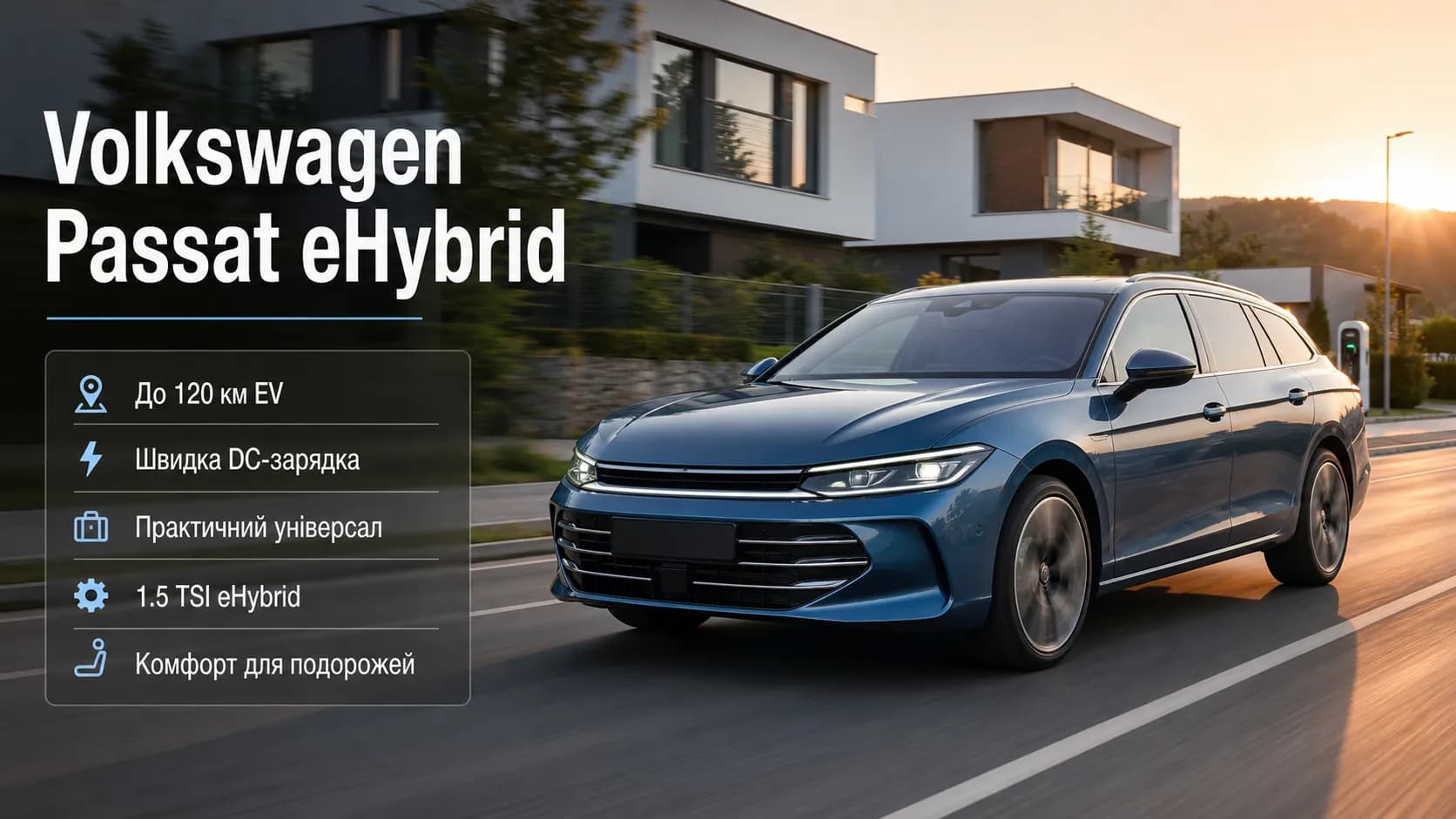 Volkswagen Passat eHybrid: практичный универсал с большим электрическим запасом