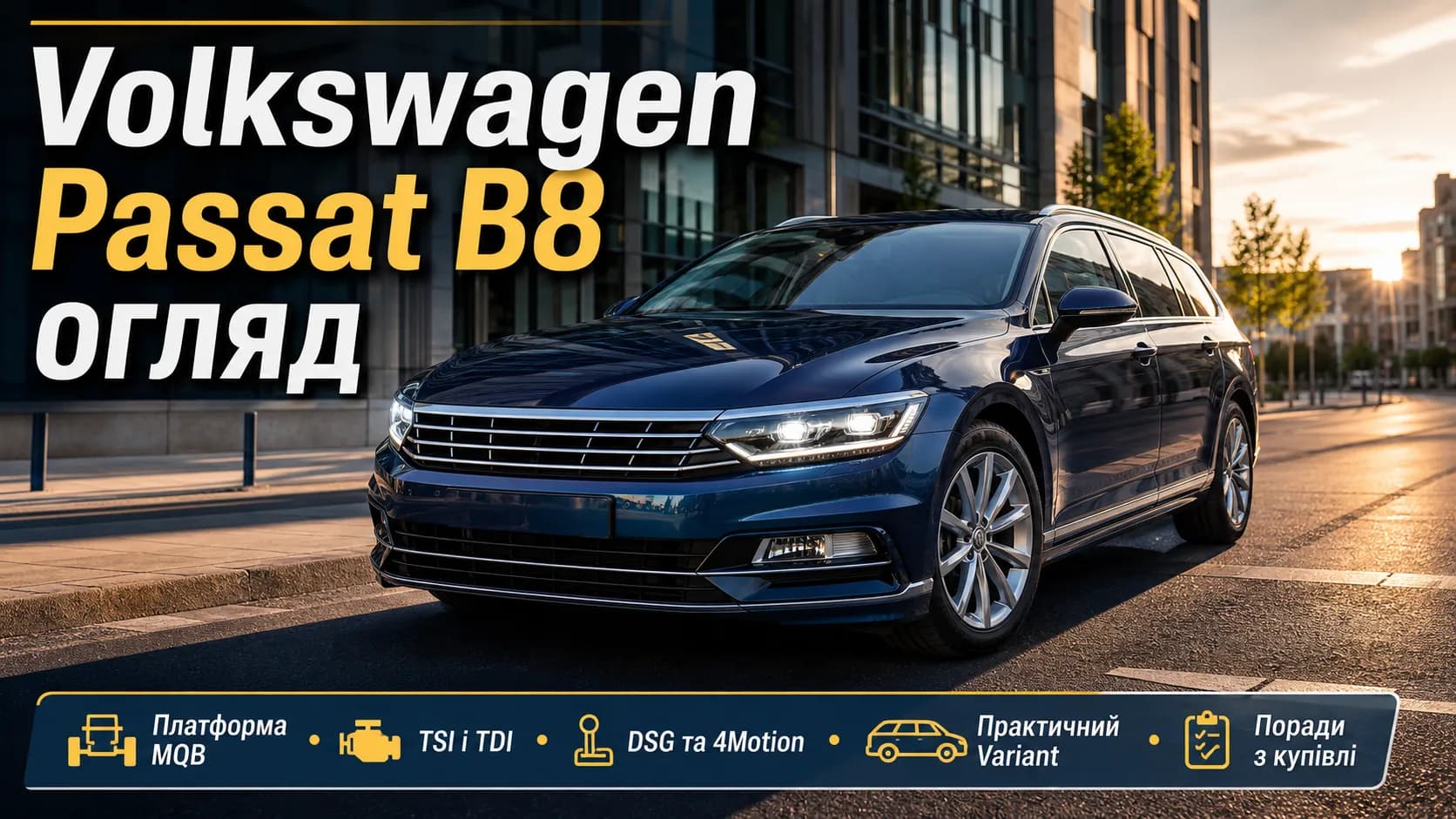Volkswagen Passat B8: виважений огляд покоління