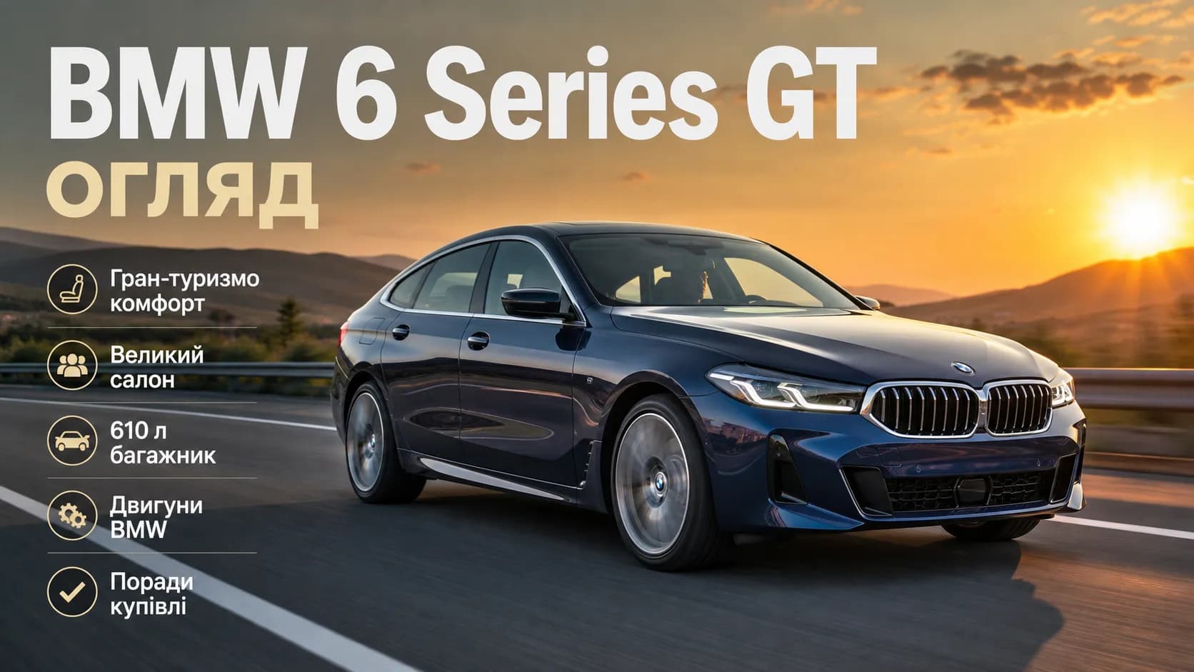 BMW 6 Series GT: практичный гран-туризмо для дальних поездок