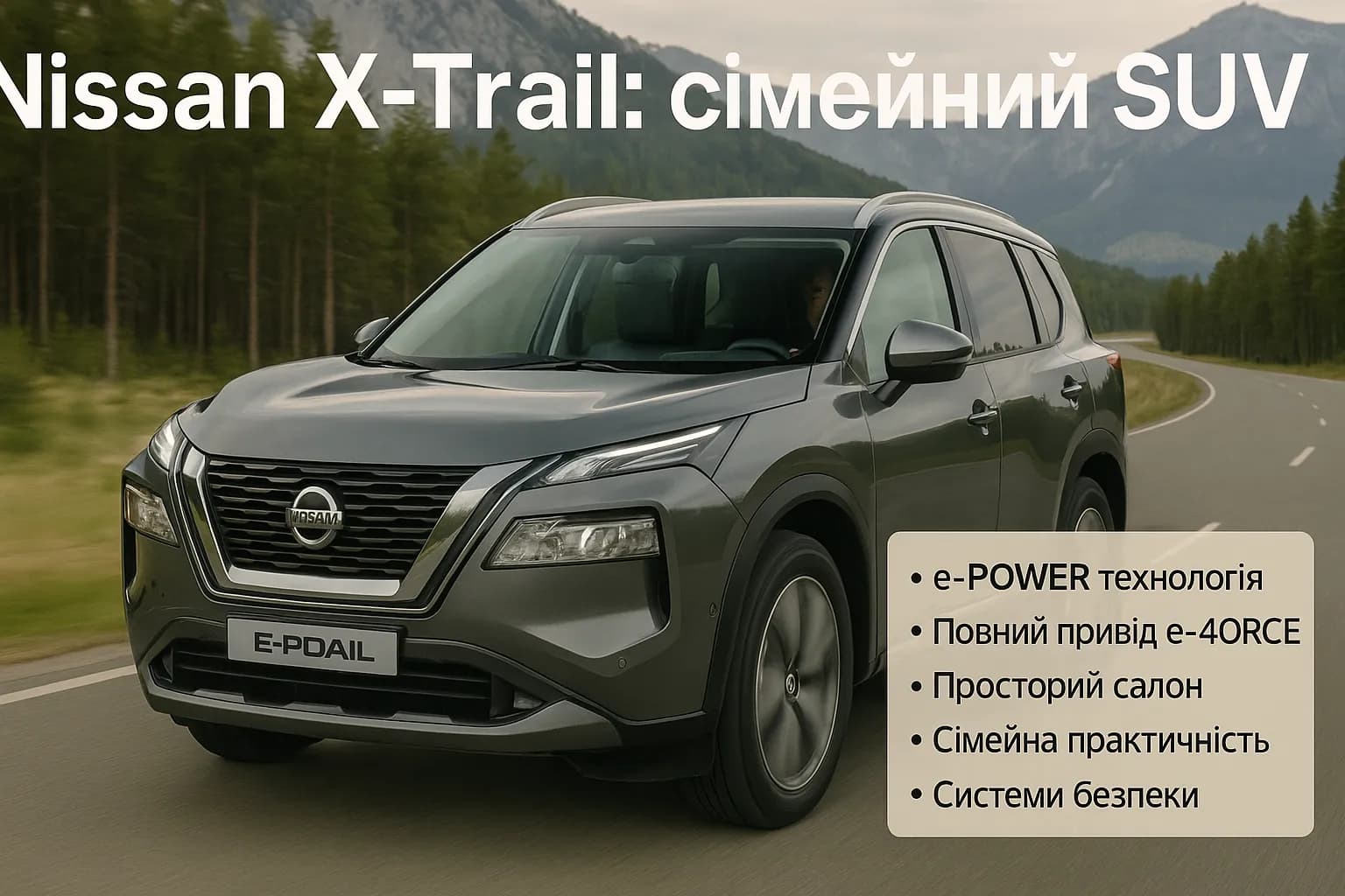 Nissan X-Trail: практичний сімейний кросовер із сучасними технологіями