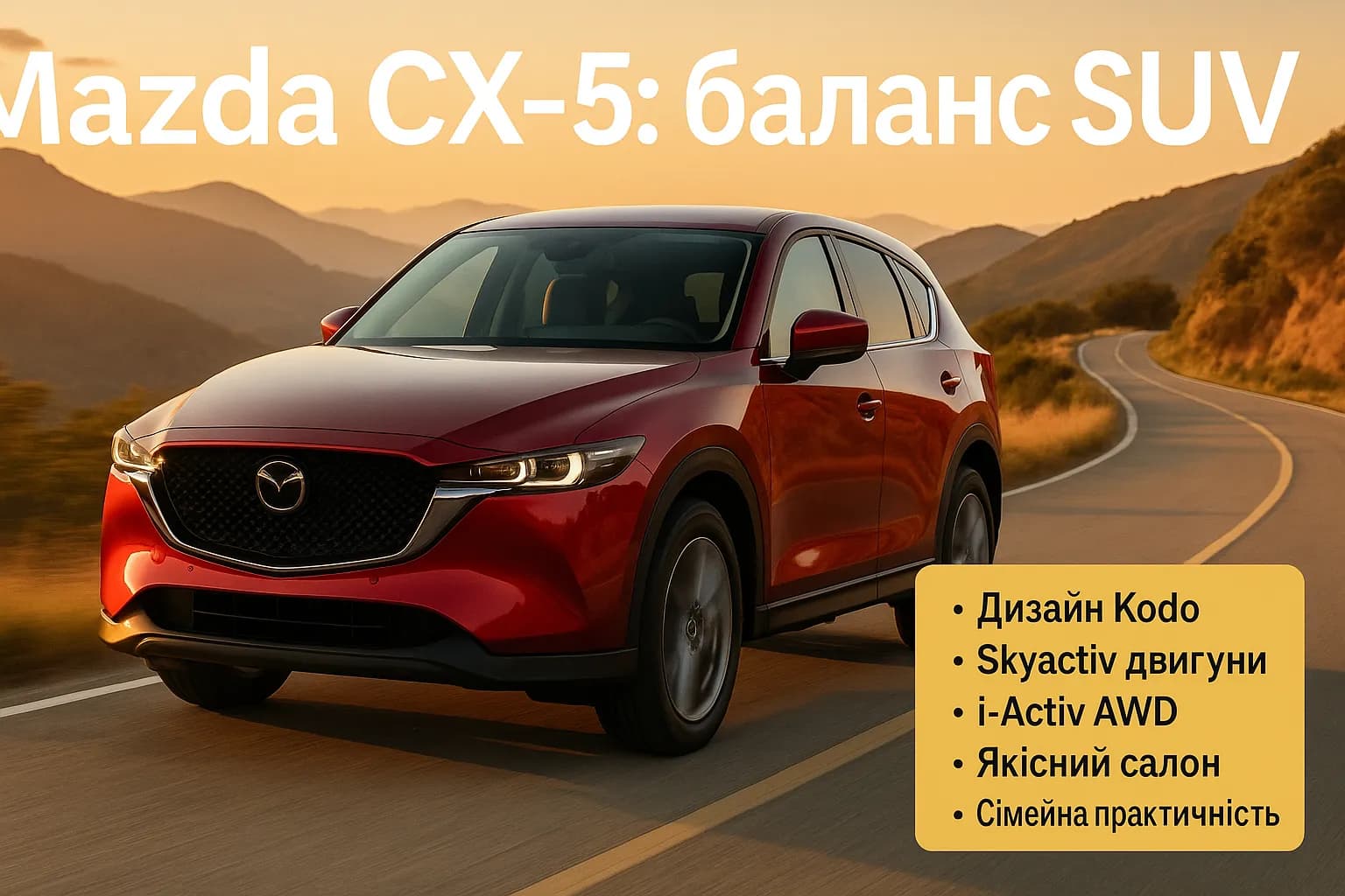 Mazda CX-5: сбалансированный кроссовер с характером драйверского авто