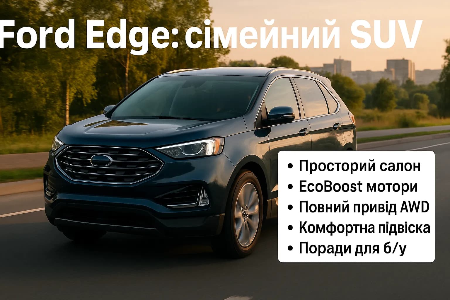 Ford Edge: практичний огляд середньорозмірного кросовера