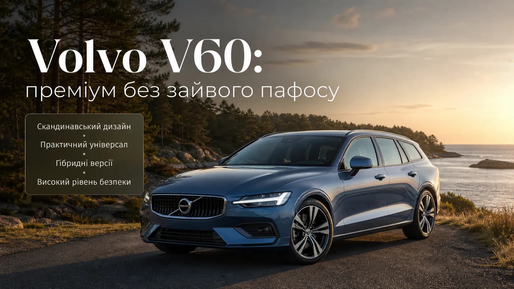 Volvo V60: практичний преміум-універсал для щоденних маршрутів і далеких подорожей