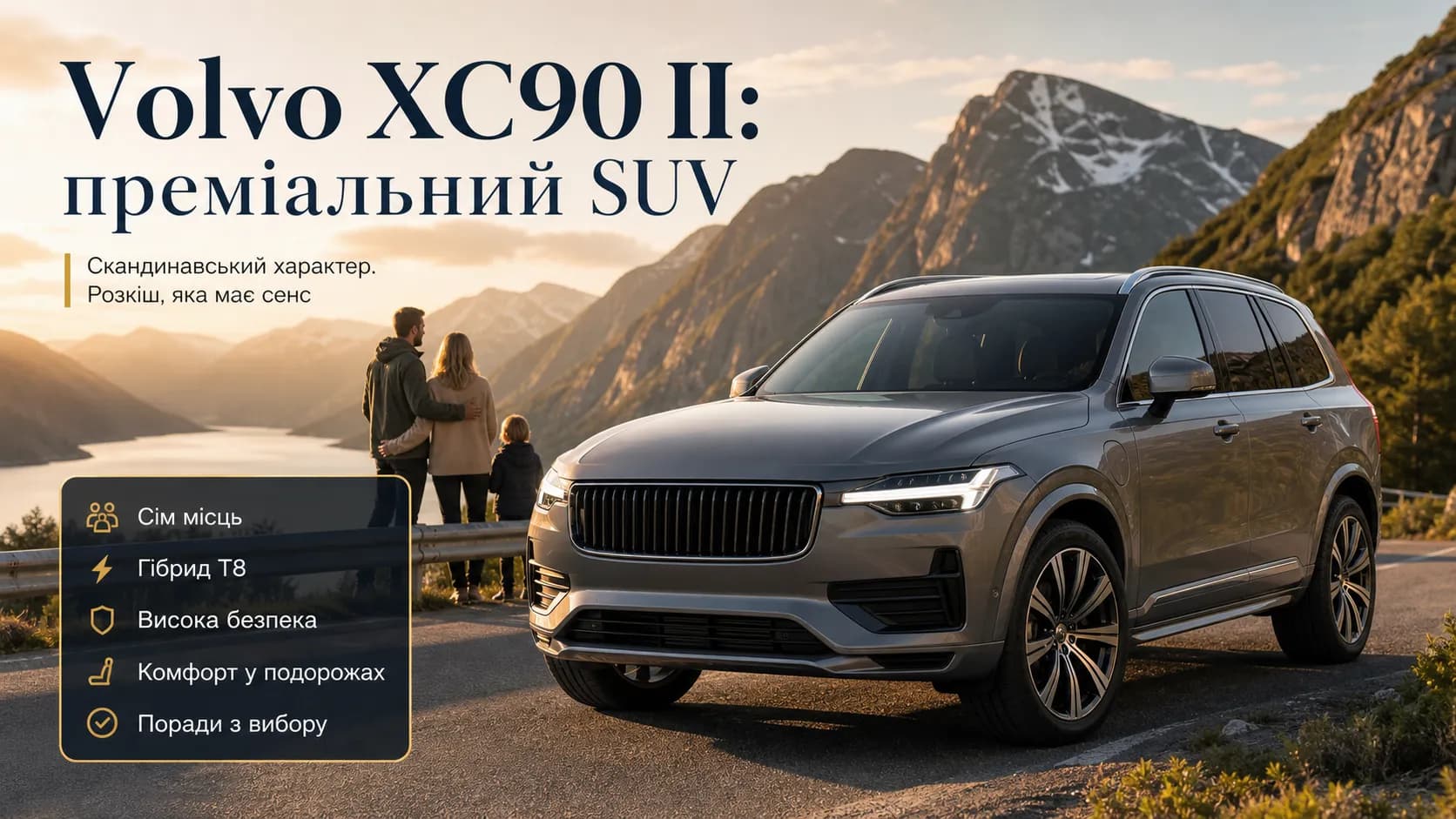Volvo XC90 II: зрілий преміальний SUV для сім’ї й далеких подорожей