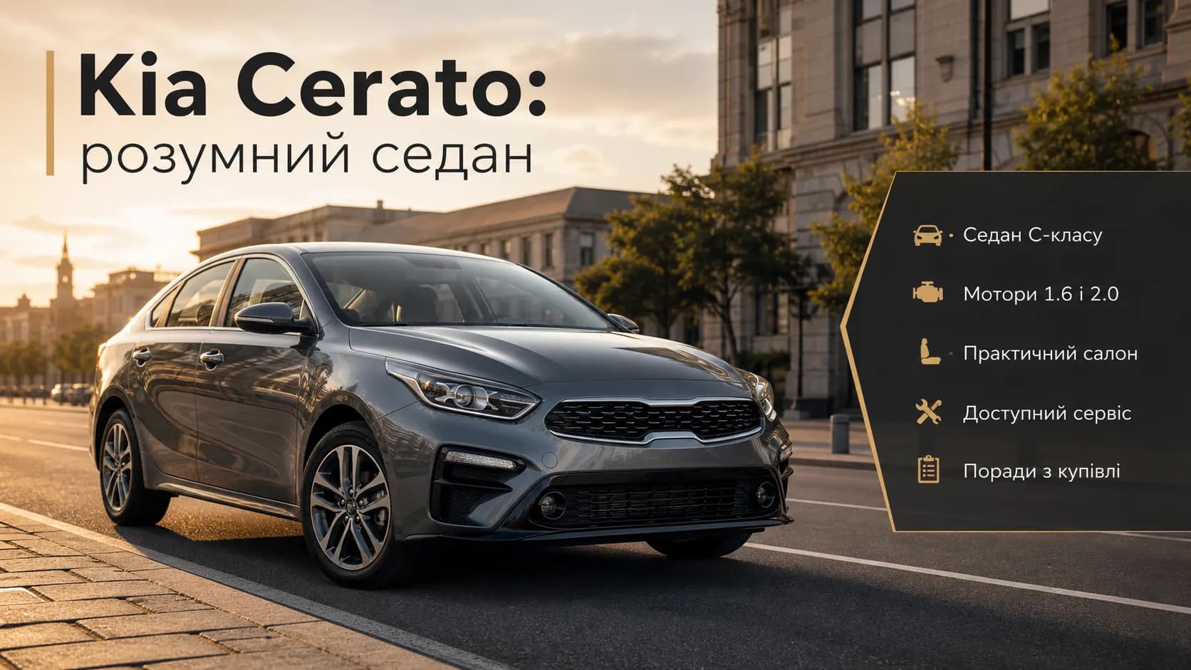 Kia Cerato: практичный седан C-класса для ежедневной эксплуатации