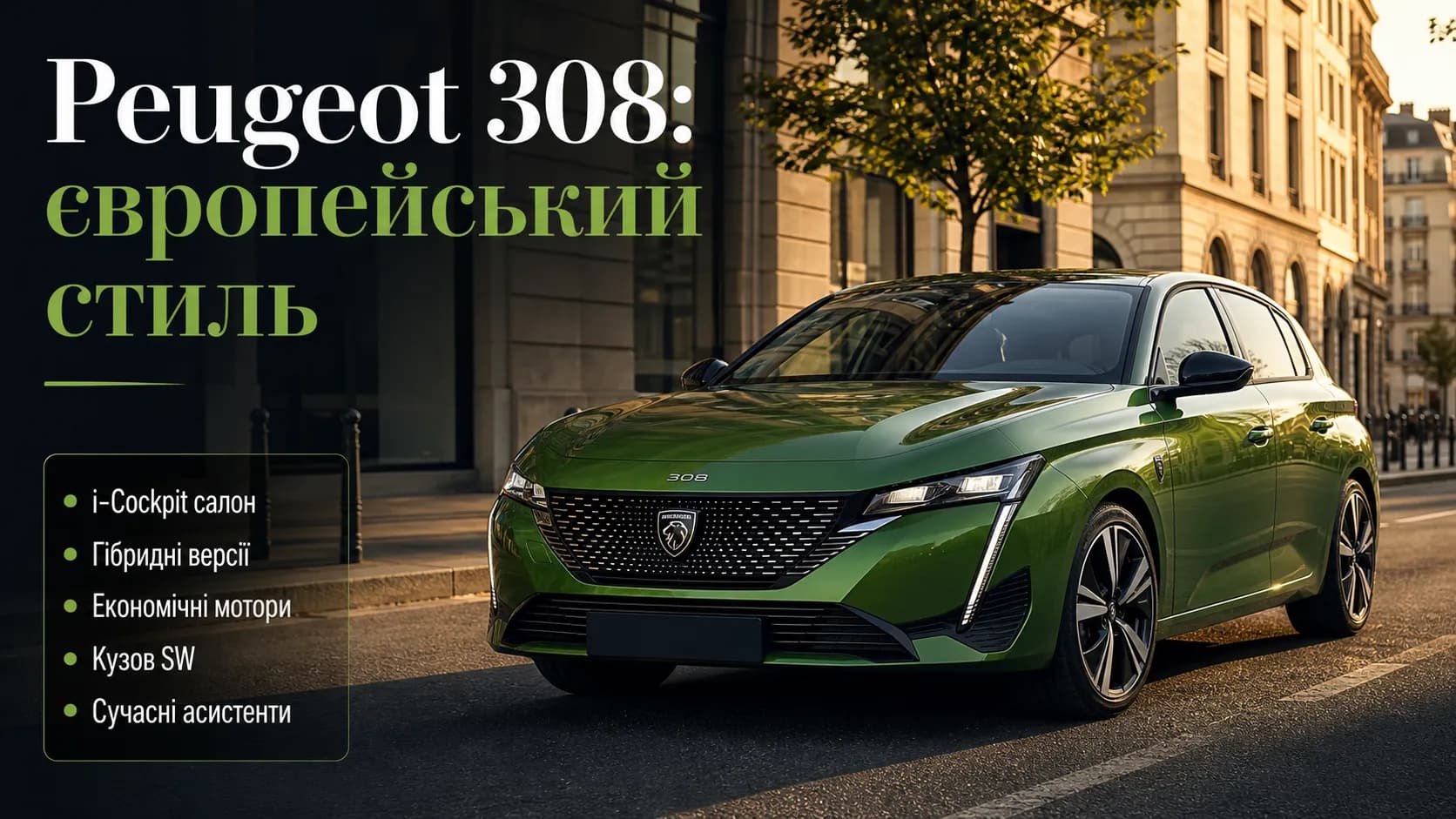 Peugeot 308: стильний європейський хетчбек із прагматичним характером