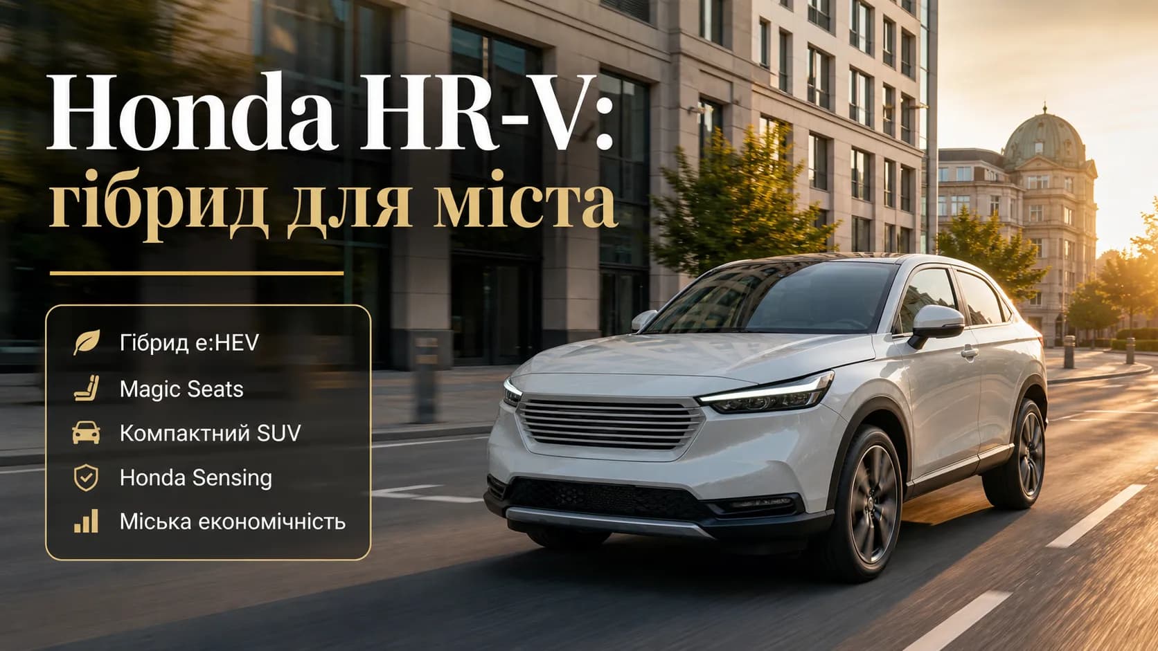 Honda HR-V: практичный кроссовер с гибридным акцентом