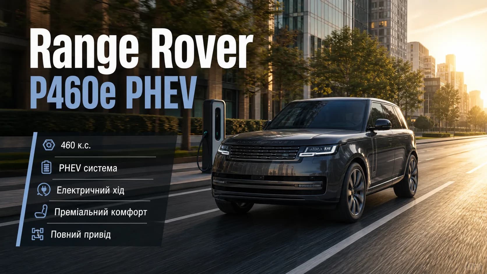 Range Rover P460e: плагін-гібридний флагман для щоденних поїздок і далеких маршрутів