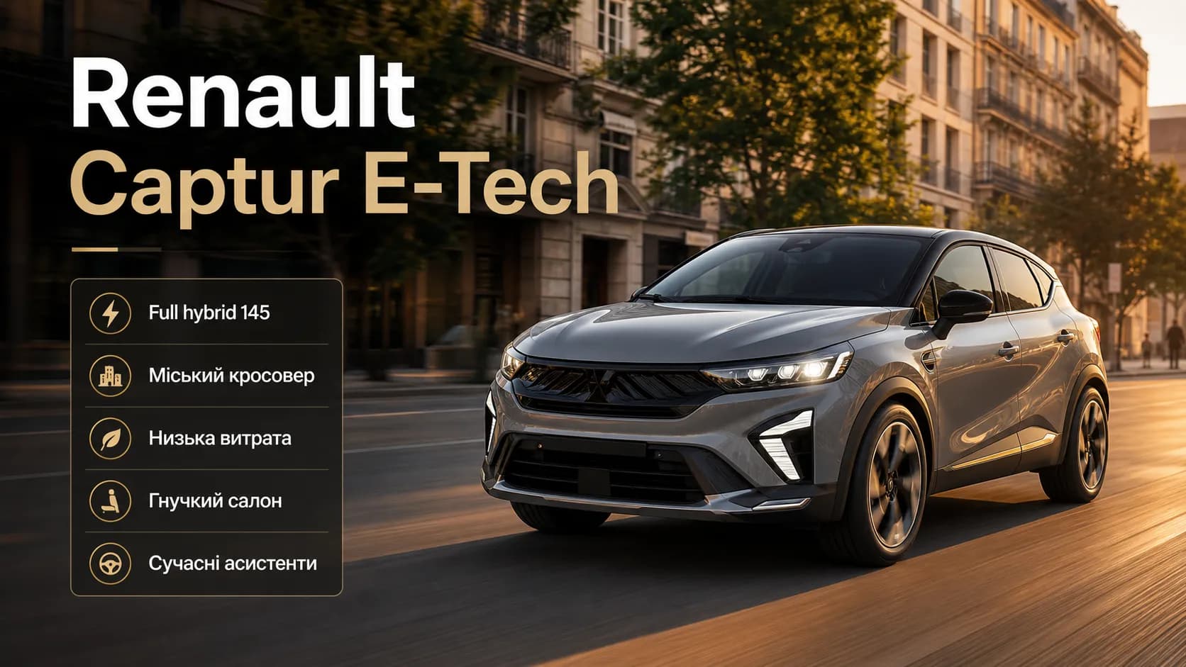 Renault Captur E-Tech: практичный гибридный кроссовер для города и трассы
